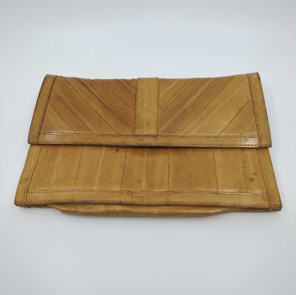 Vintage Eelskin Convertible Shoulder Bag Clutch Purse